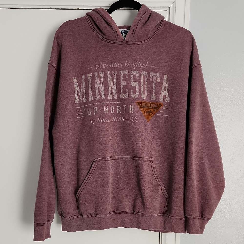 Minnesota Up North Maroon Hoodie